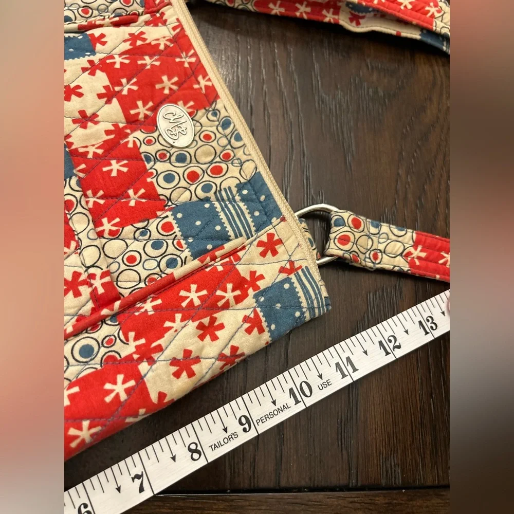 Quilted Patchwork‎ Crossbody Bag Red Blue Boho Cottagecore
